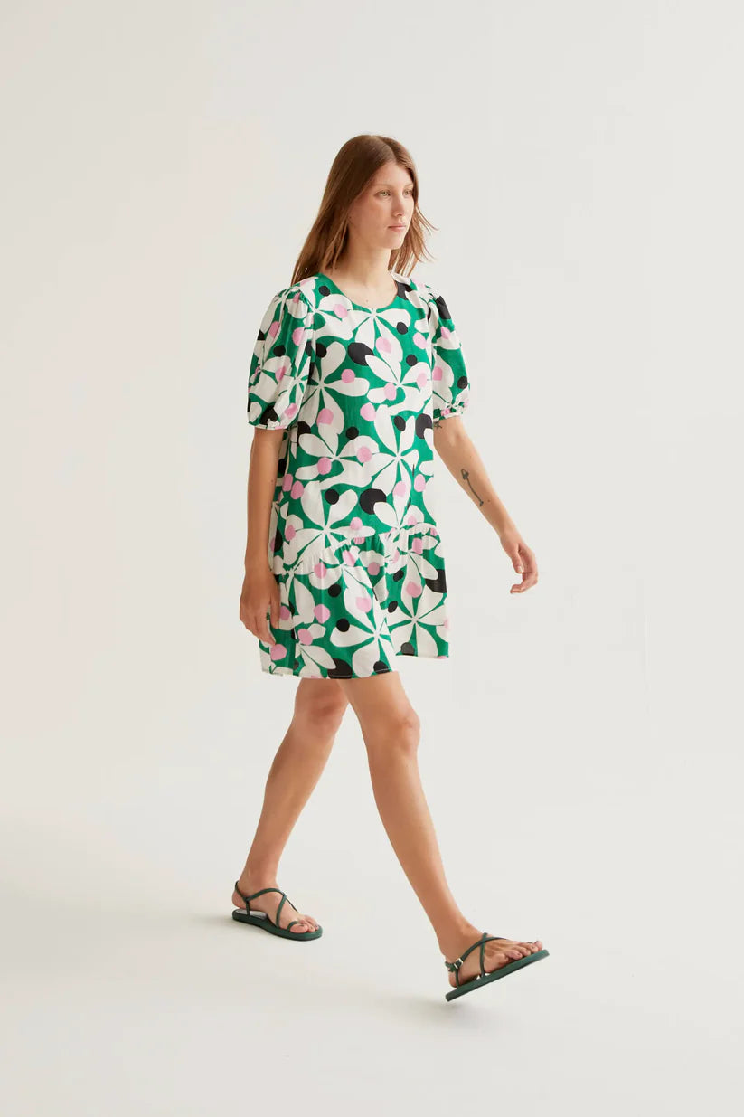 VESTIDO ESTAMPADO HOSTA COMPAÑÍA FANTÁSTICA