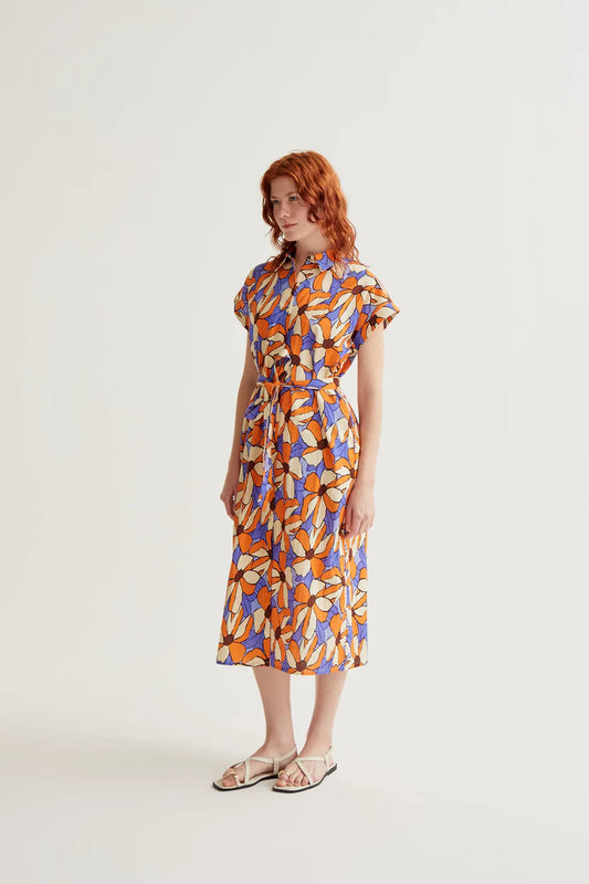 VESTIDO MIDI ESTAMPADO MARIGOLD COMPAÑÍA FANTÁSTICA