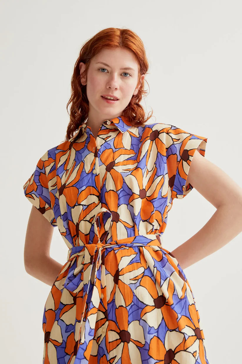 VESTIDO MIDI ESTAMPADO MARIGOLD COMPAÑÍA FANTÁSTICA