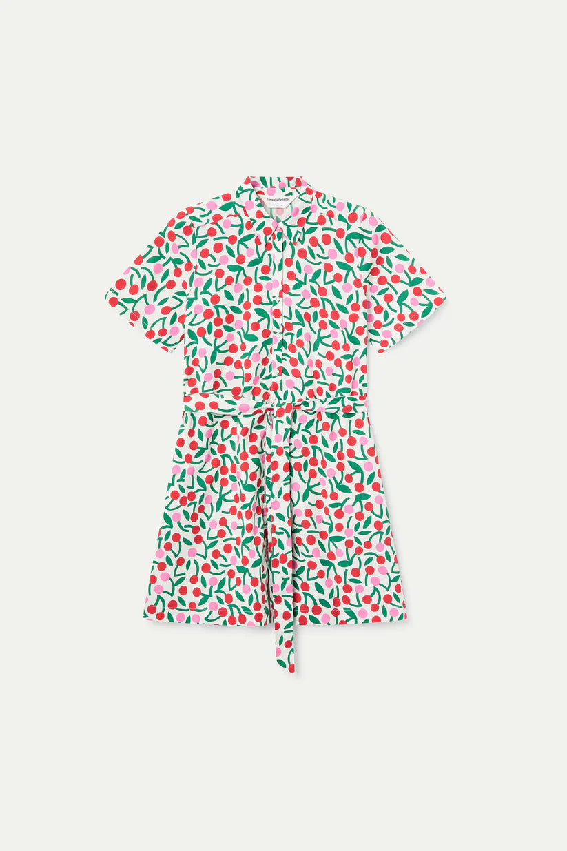 VESTIDO CORTO ESTAMPADO GUINDA COMPAÑÍA FANTÁSTICA