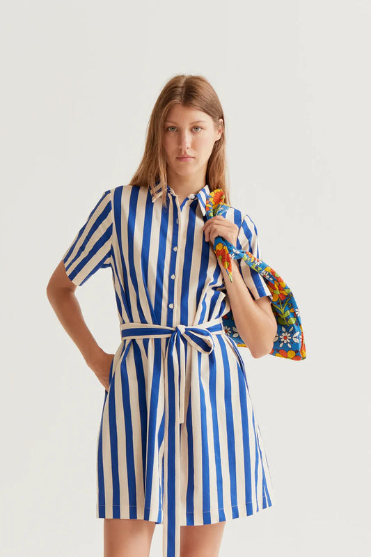 VESTIDO CORTO ESTAMPADO BAMBOO BLUE COMPAÑÍA FANTÁSTICA