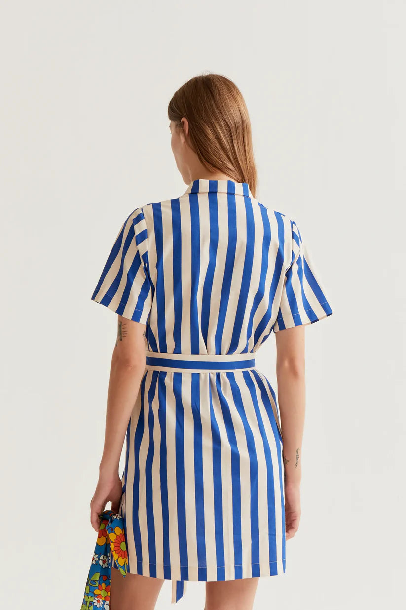VESTIDO CORTO ESTAMPADO BAMBOO BLUE COMPAÑÍA FANTÁSTICA