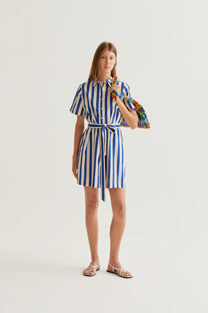 VESTIDO CORTO ESTAMPADO BAMBOO BLUE COMPAÑÍA FANTÁSTICA