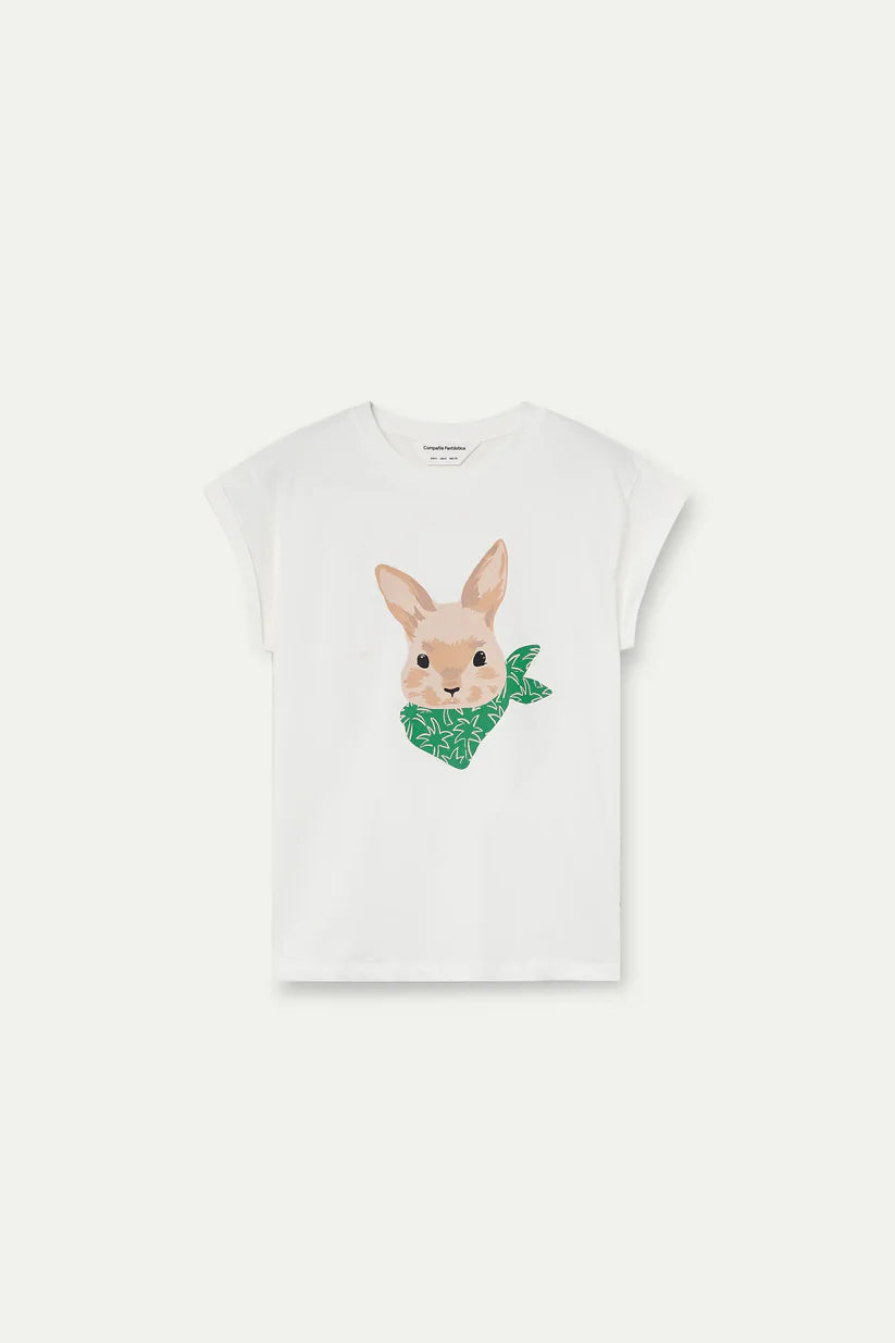 CAMISETA ESTAMPADO DE CONEJITO COMPAÑÍA FANTÁSTICA