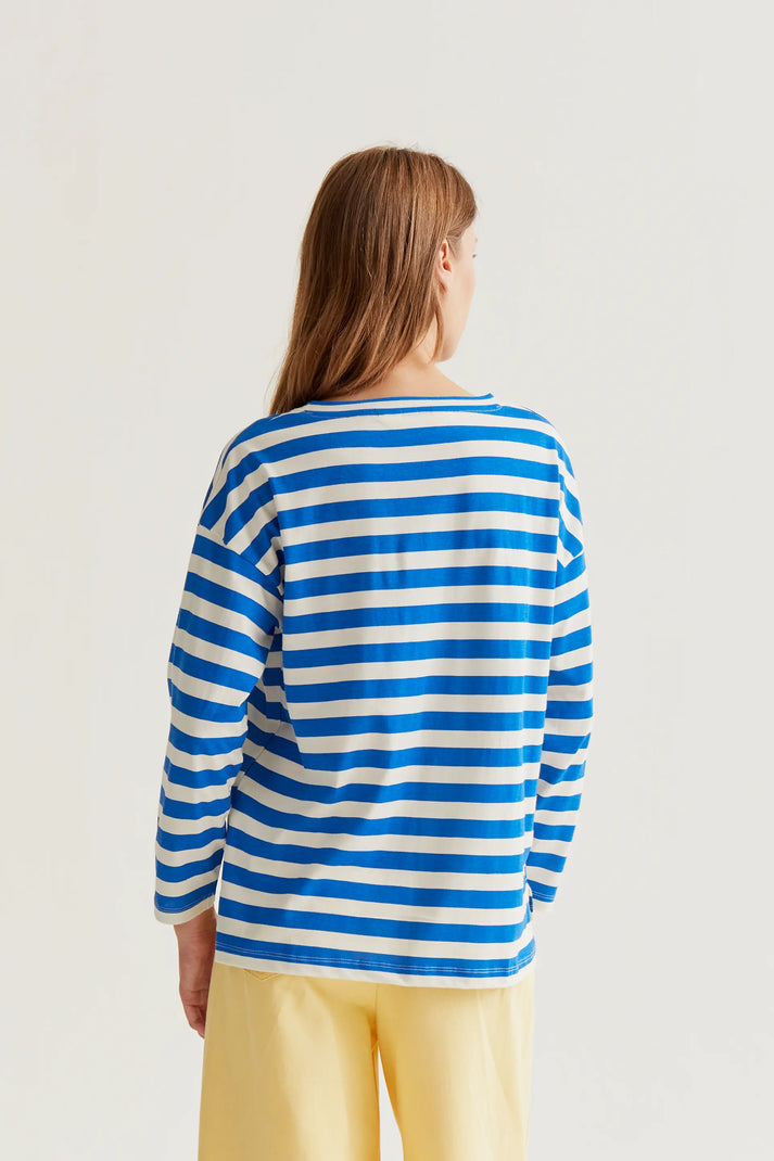 CAMISETA RAYAS BORDADO DE CORAZÓN COMPAÑÍA FANTÁSTICA