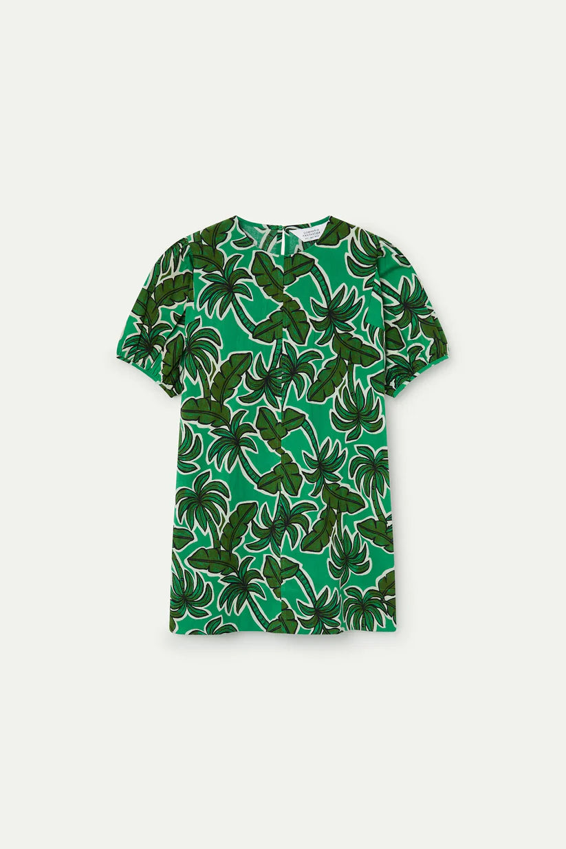 VESTIDO CORTO ESTAMPADO PALM TREE COMPAÑÍA FANTÁSTICA
