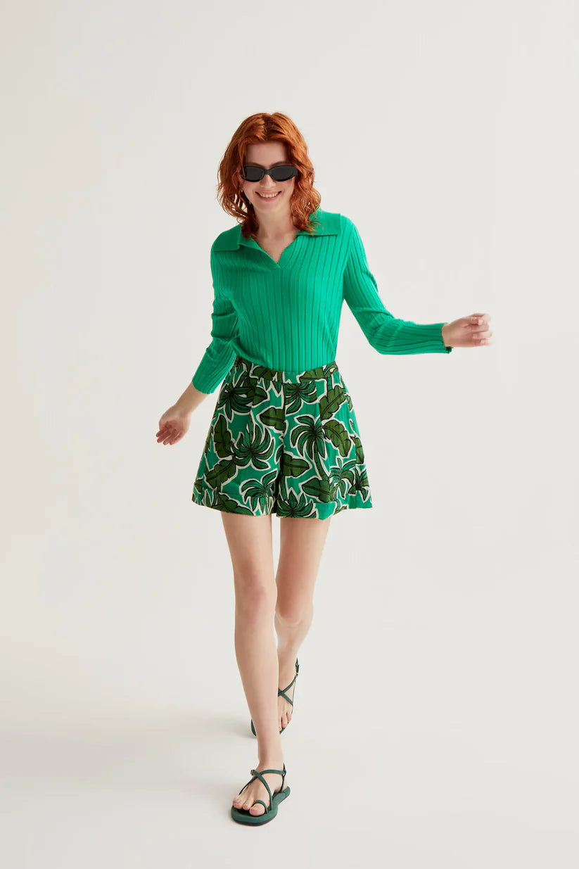 SHORTS ESTAMPADO PALM TREE COMPAÑÍA FANTÁSTICA