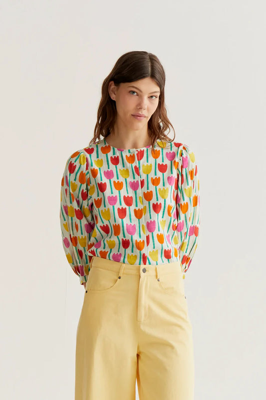 CAMISA ESTAMPADO TULIPA COMPAÑÍA FANTÁSTICA