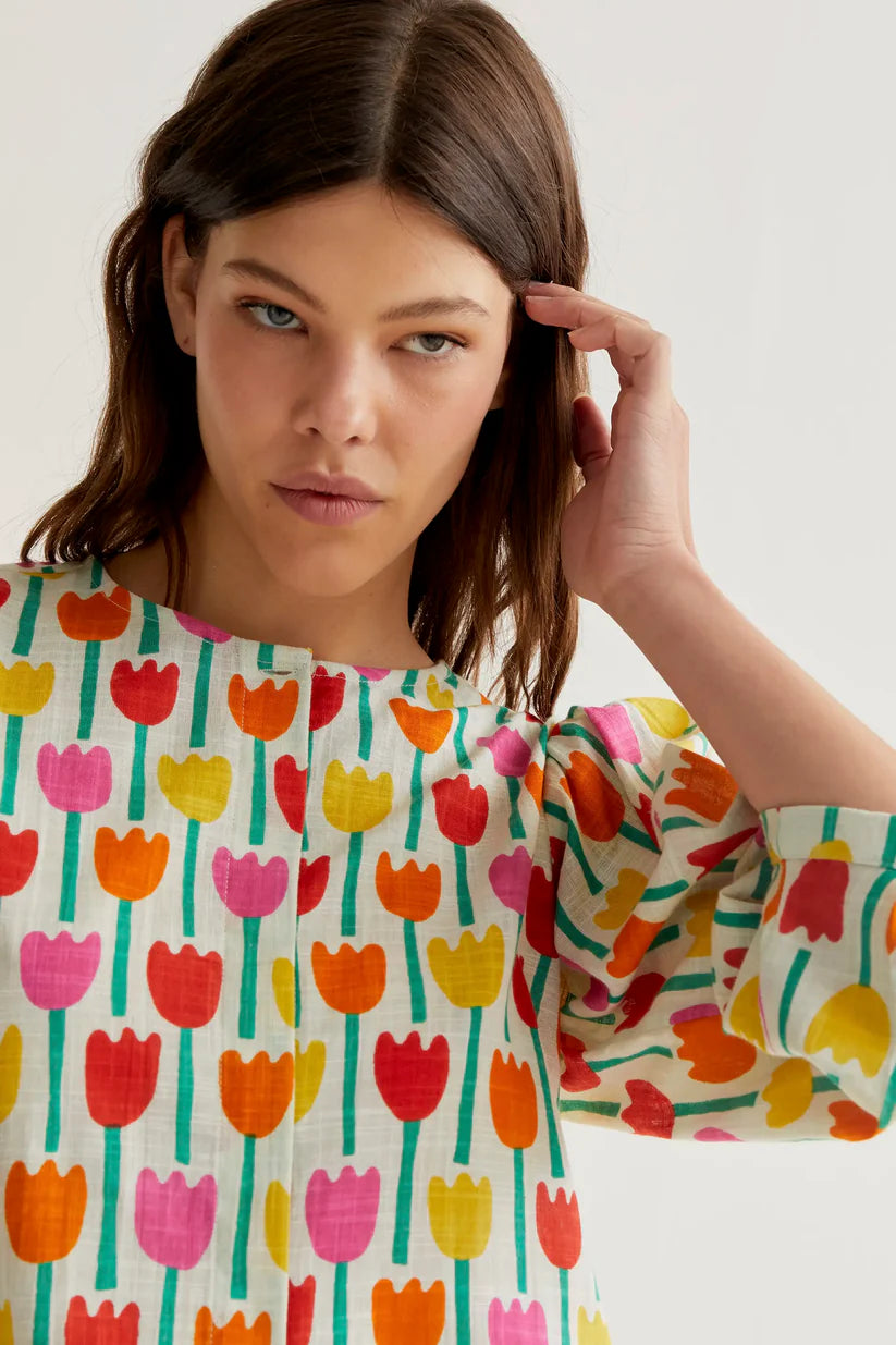 CAMISA ESTAMPADO TULIPA COMPAÑÍA FANTÁSTICA