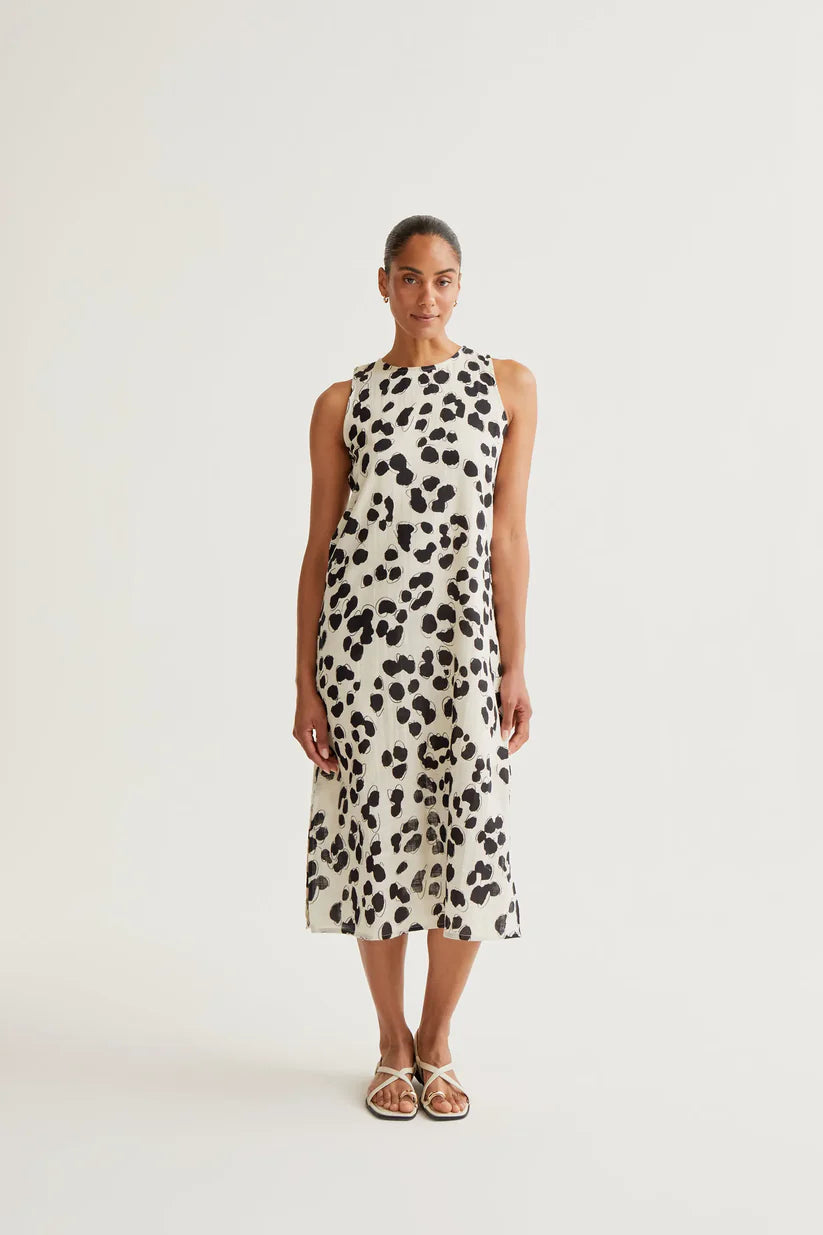 VESTIDO MIDI ESTAMPADO DALMATIAN COMPAÑÍA FANTÁSTICA