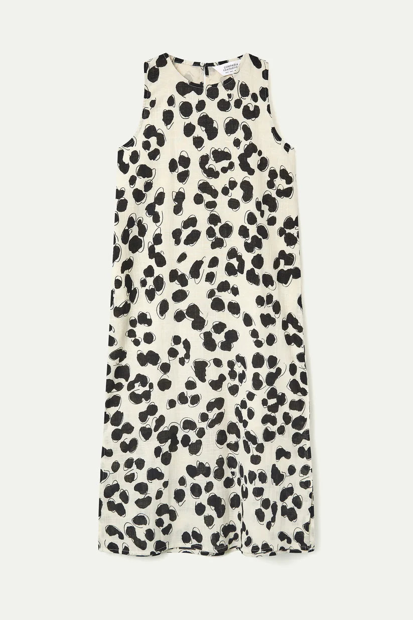 VESTIDO MIDI ESTAMPADO DALMATIAN COMPAÑÍA FANTÁSTICA