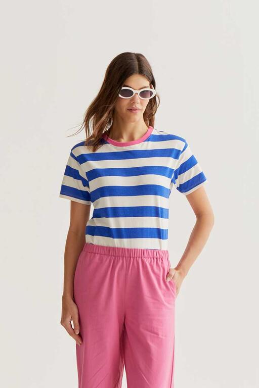 CAMISETA RAYAS AZUL Y BLANCO COMPAÑÍA FANTÁSTICA
