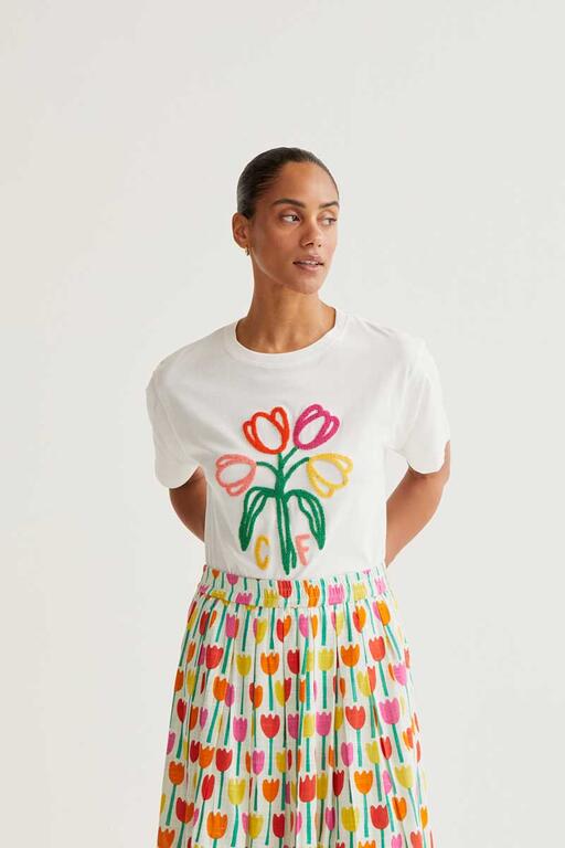 CAMISETA BORDADO TULIPANES COMPAÑÍA FANTÁSTICA
