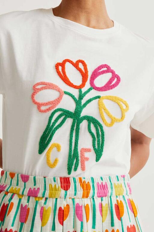 CAMISETA BORDADO TULIPANES COMPAÑÍA FANTÁSTICA