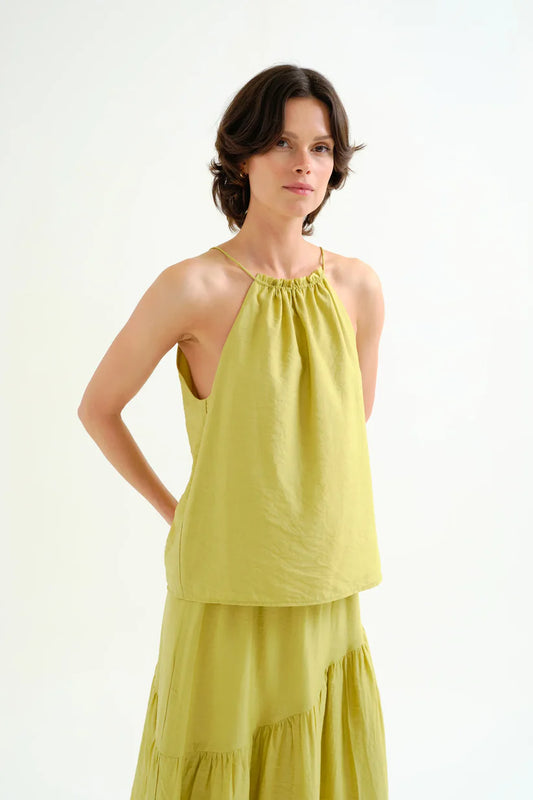 TOP HALTER VERDE COMPAÑÍA FANTÁSTICA