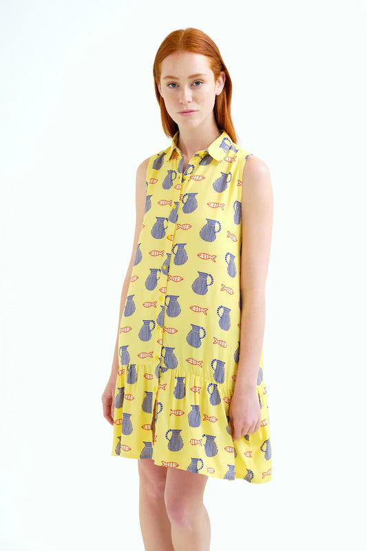 VESTIDO CORTO ESTAMPADO BRAVA COMPAÑÍA FANTÁSTICA