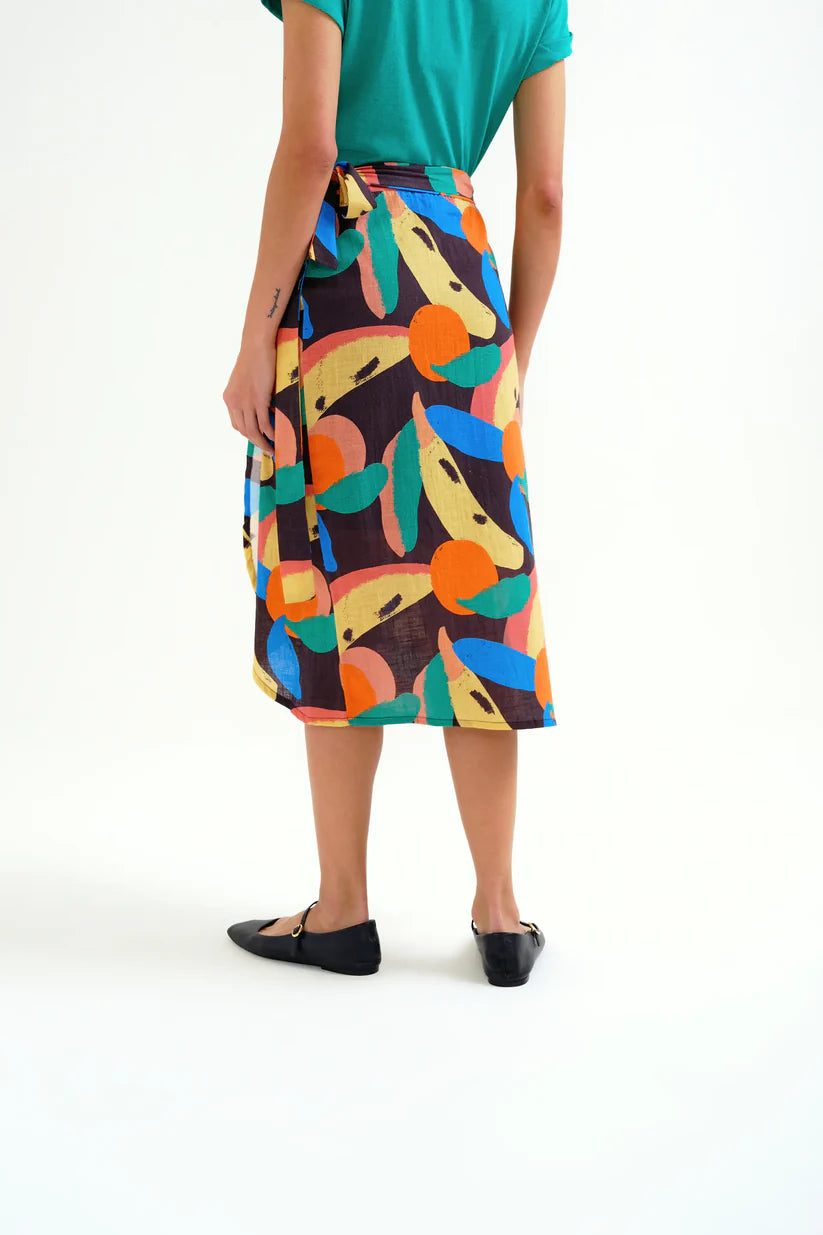 FALDA MIDI ESTAMPADO TUTTI FRUTTI BIG COMPAÑÍA FANTÁSTICA