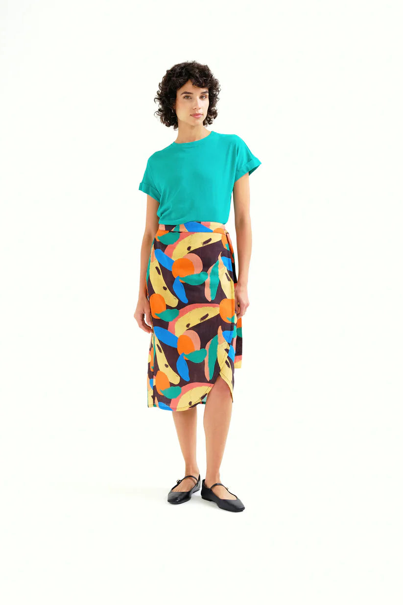 FALDA MIDI ESTAMPADO TUTTI FRUTTI BIG COMPAÑÍA FANTÁSTICA