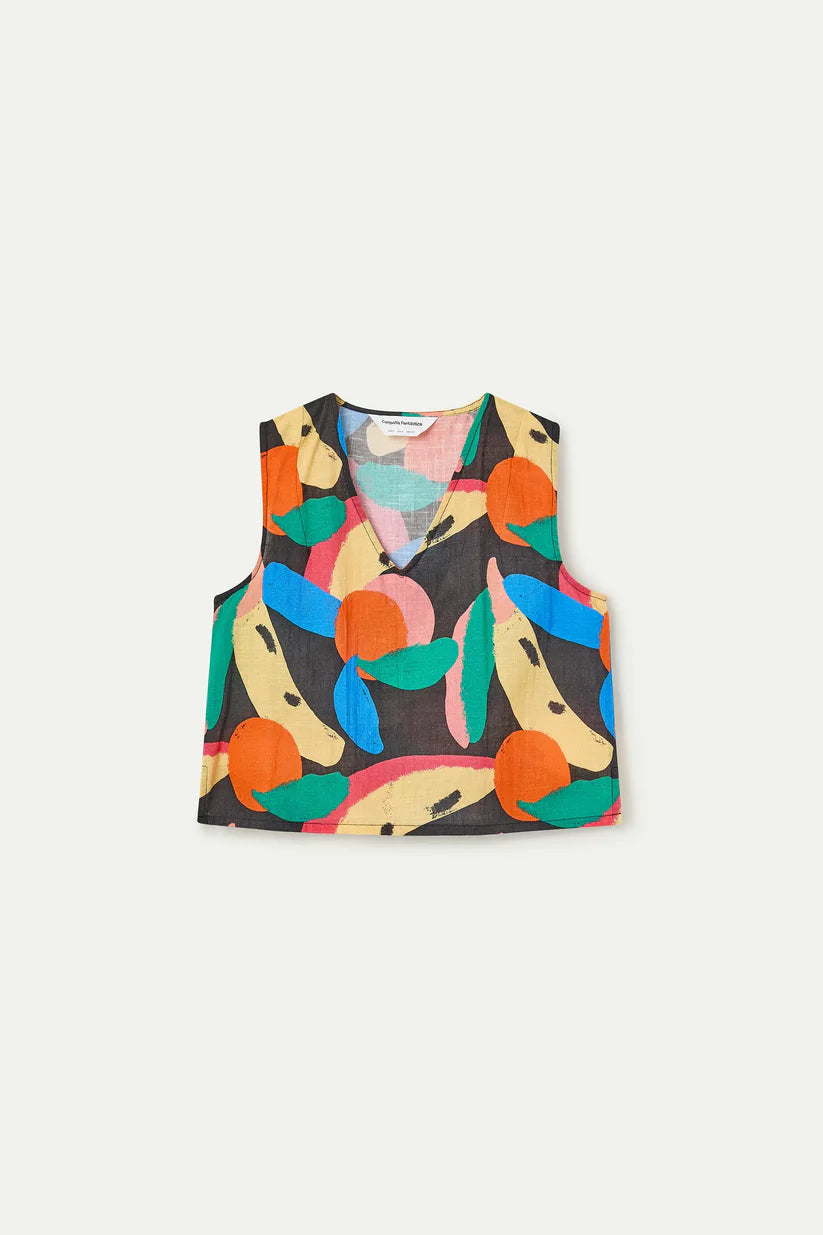 TOP ESTAMPADO TUTTI FRUTTI BIG COMPAÑÍA FANTÁSTICA