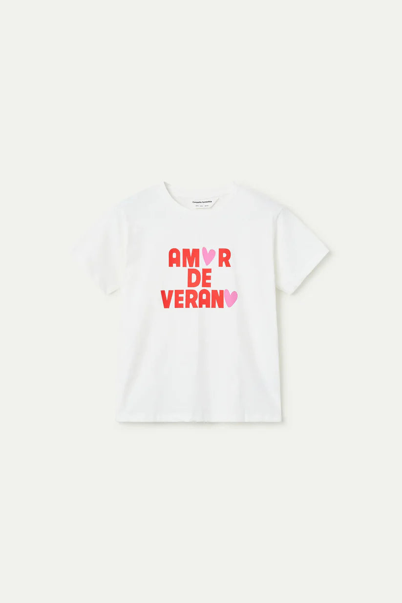 CAMISETA ESTAMPADO ÄMOR DE VERANO¨COMPAÑÍA FANTÁSTICA