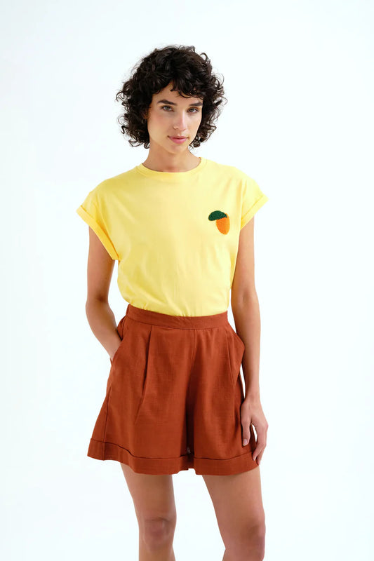 CAMISETA BORDADO NARANJA COMPAÑÍA FANTÁSTICA