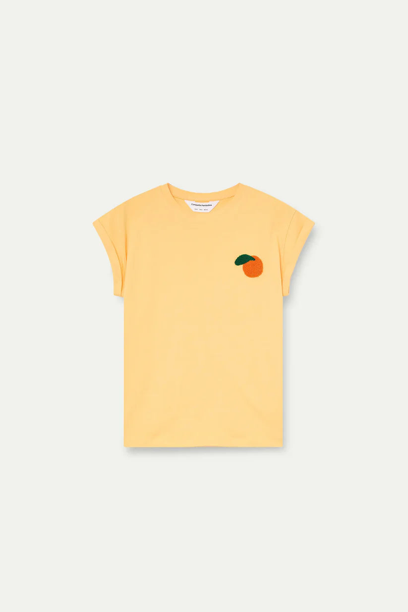 CAMISETA BORDADO NARANJA COMPAÑÍA FANTÁSTICA