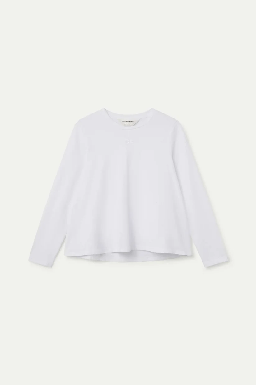 CAMISETA 100% ALGODÓN BLANCO "CF" COMPAÑÍA FANTÁSTICA