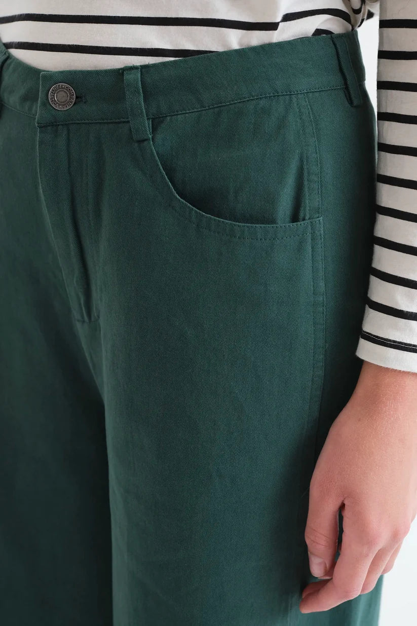 PANTALÓN VAQUERO 100% ALGODÓN VERDE PETRÓLEO COMPAÑÍA FANTÁSTICA