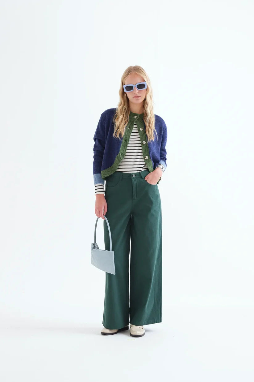 PANTALÓN VAQUERO 100% ALGODÓN VERDE PETRÓLEO COMPAÑÍA FANTÁSTICA