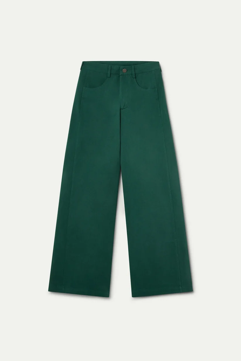 PANTALÓN VAQUERO 100% ALGODÓN VERDE PETRÓLEO COMPAÑÍA FANTÁSTICA