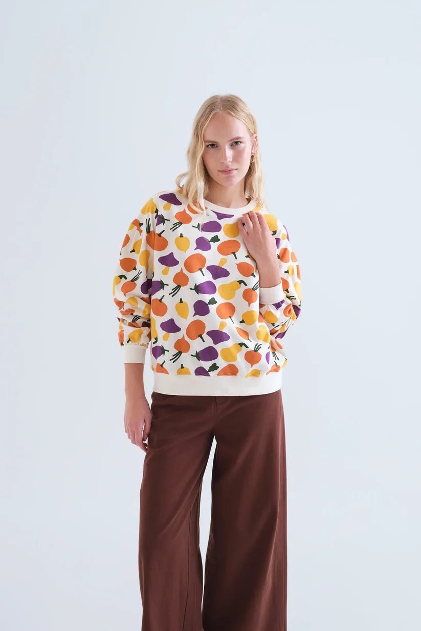 SUDADERA 100% ALGODÓN ESTAMPADO DE VERDURAS COMPAÑÍA FANTÁSTICA