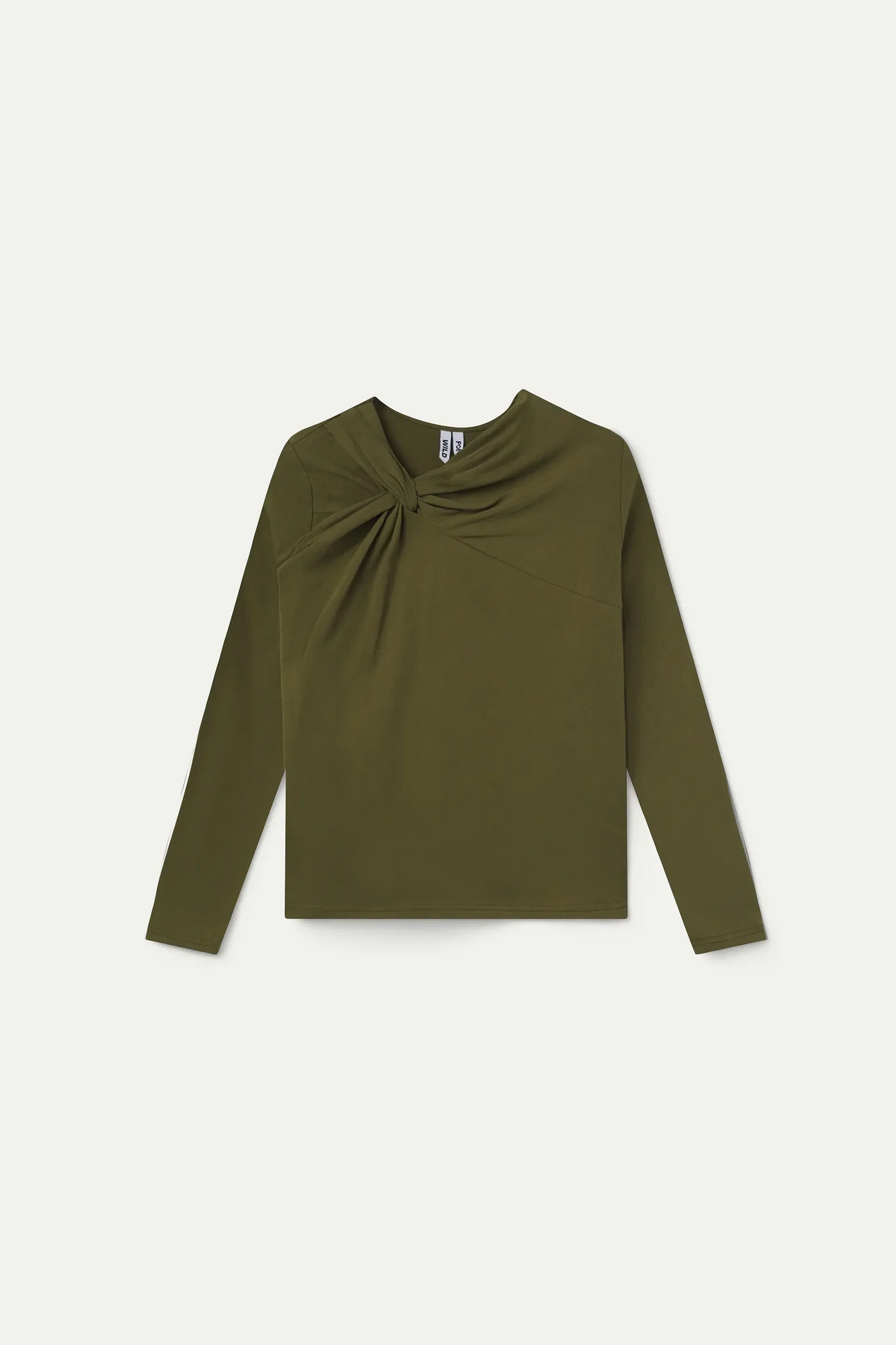 CAMISETA CON DETALLE NUDADO VERDE WILD PONY