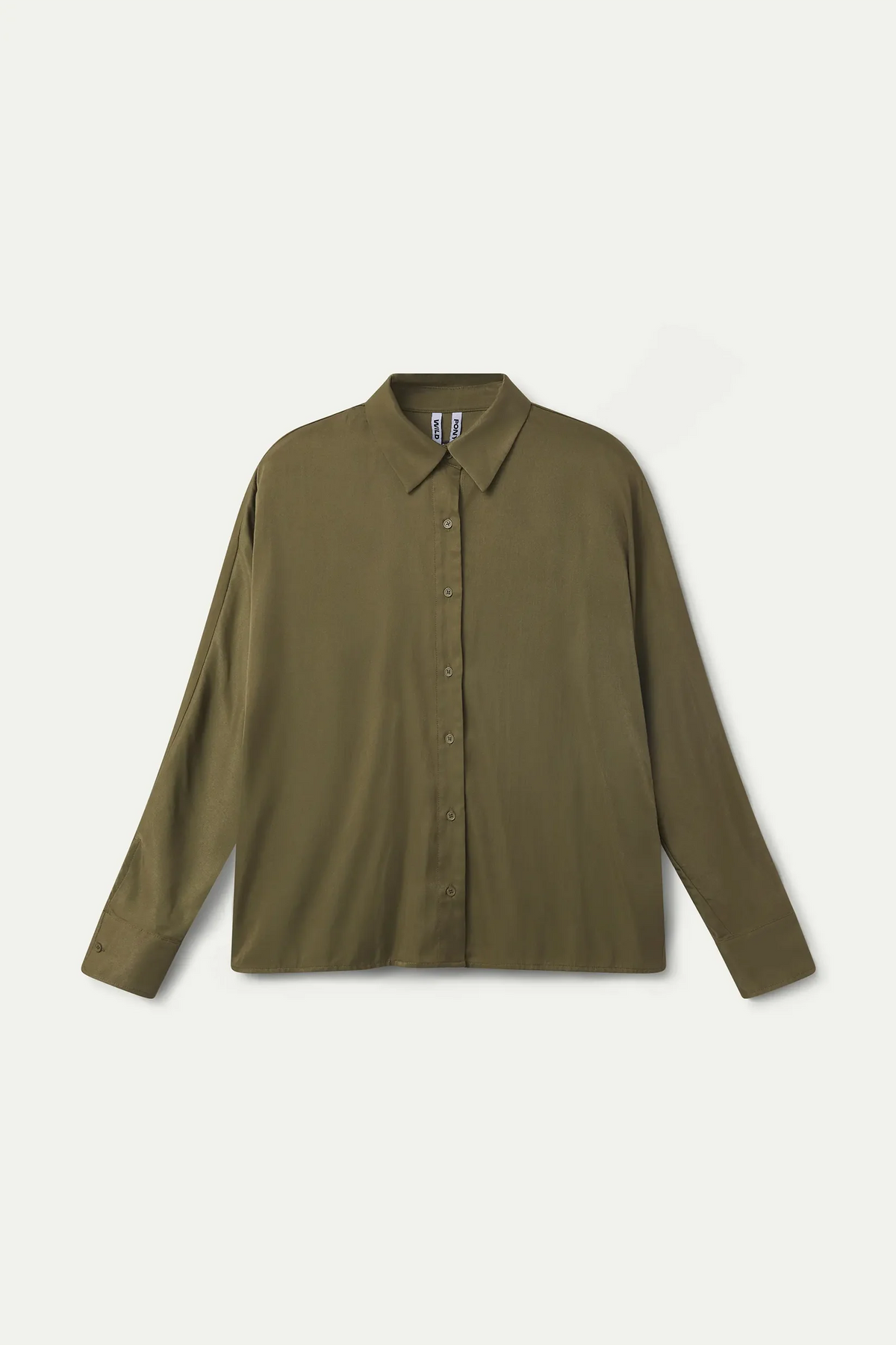 CAMISA SATIN VERDE OLIVA WILD PONY