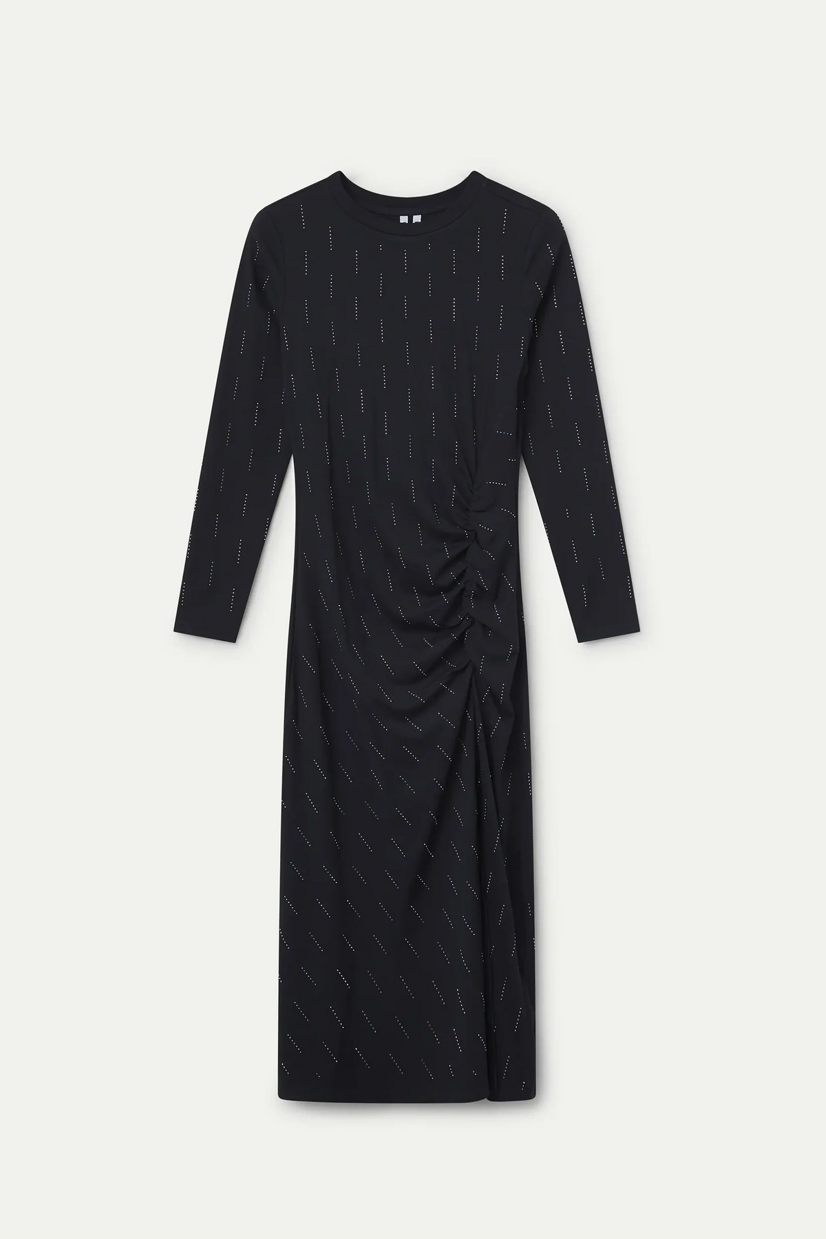 VESTIDO MIDI AZUL MARINO CON APLIQUES BLANCOS WILD PONY