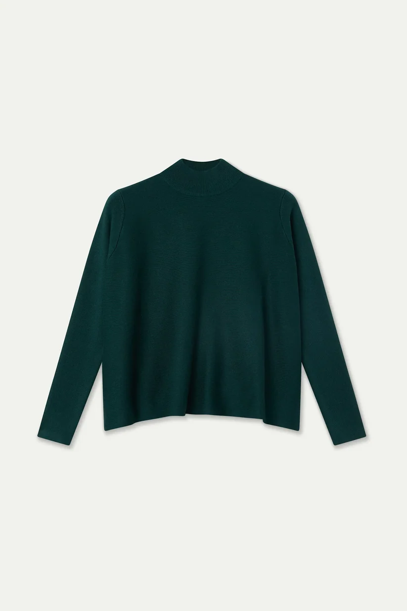 JERSEY CUELLO ALTO BÁSICO VERDE OSCURO COMPAÑÍA FANTÁSTICA