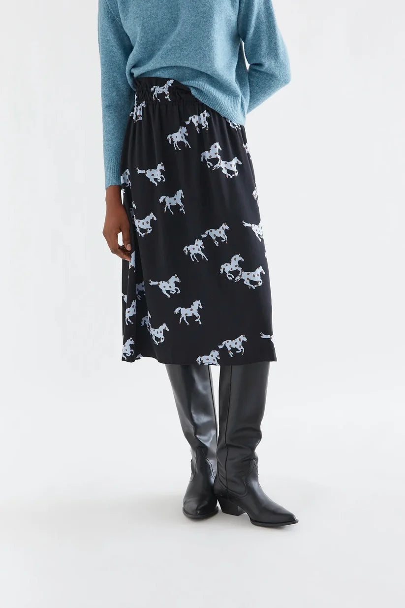FALDA MIDI CON ESTAMPADO HORSE COMPAÑÍA FANTÁSTICA