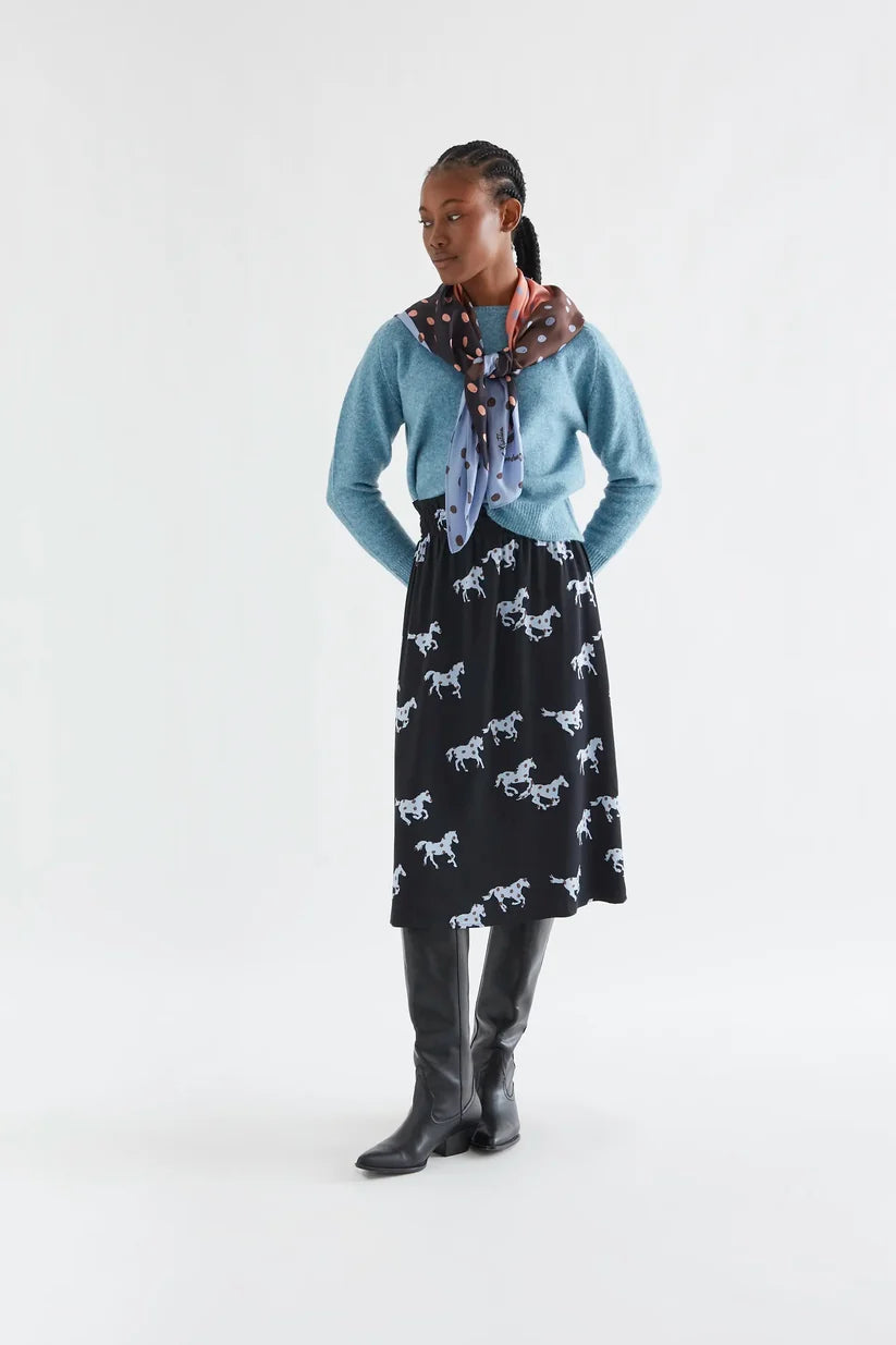 FALDA MIDI CON ESTAMPADO HORSE COMPAÑÍA FANTÁSTICA