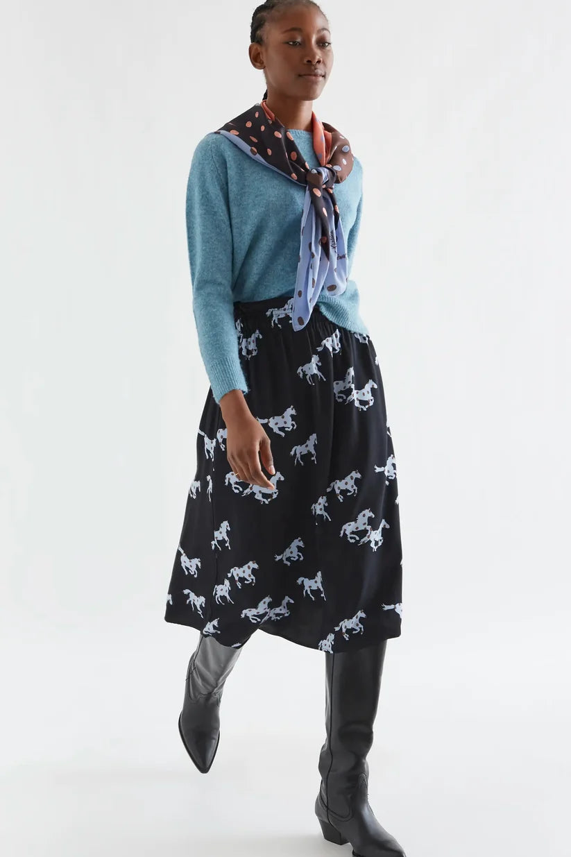 FALDA MIDI CON ESTAMPADO HORSE COMPAÑÍA FANTÁSTICA