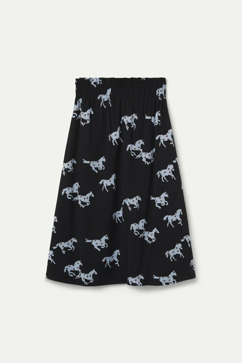 FALDA MIDI CON ESTAMPADO HORSE COMPAÑÍA FANTÁSTICA