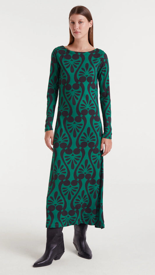 VESTIDO LARGO ESTAMPADO BAROQUE COMPAÑÍA FANTÁSTICA