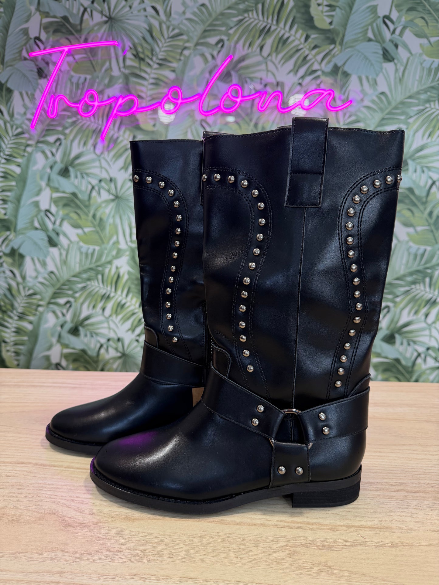 BOTAS BIKER NEGRA CORINA