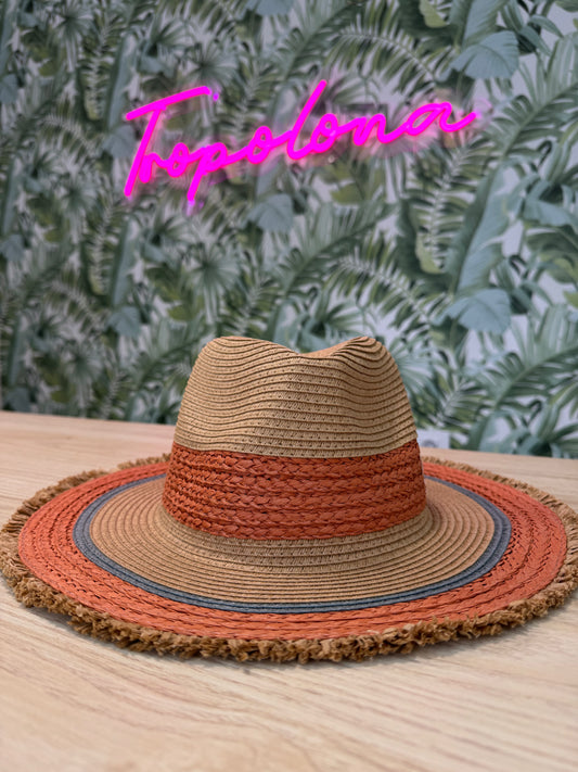 SOMBRERO NARANJA Y AZUL