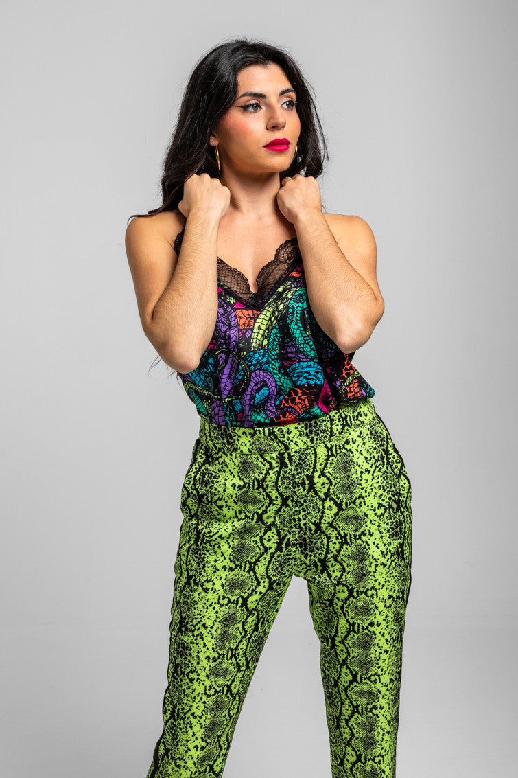 BLUSA LENCERA DE SERPIENTES VENENO LOLINA