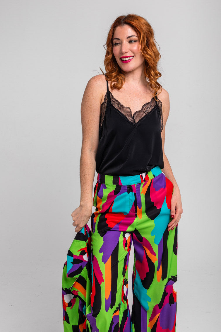 BLUSA LENCERA NEGRA AL LORO LOLINA