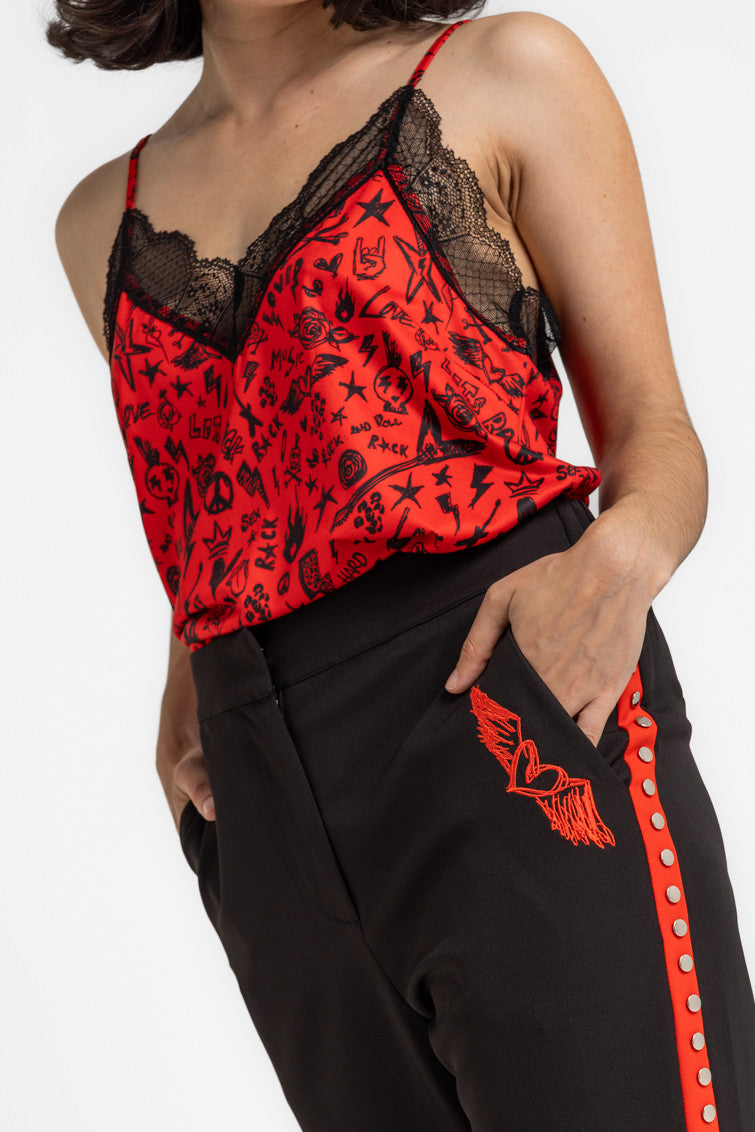 BLUSA LENCERA ROCK AND ROLL LOLINA