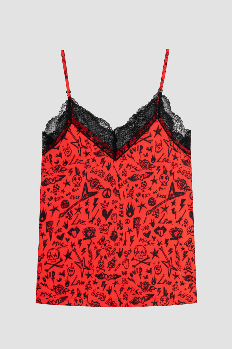 BLUSA LENCERA ROCK AND ROLL LOLINA