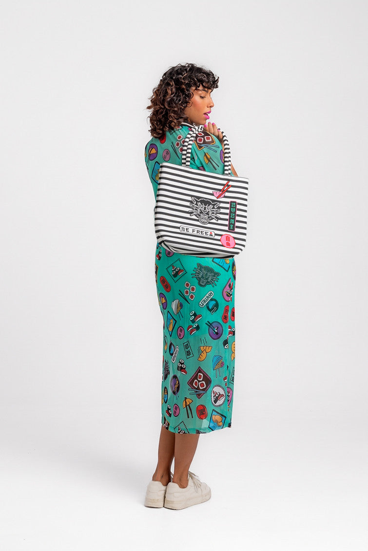 BOLSO TIPO TOTE DE PUNTO JACQUARD LOLINA