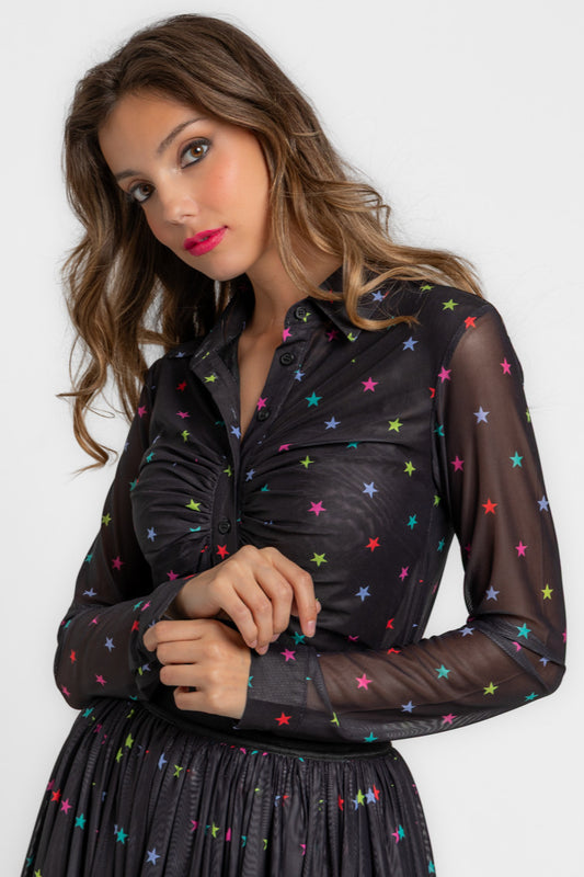 CAMISA DE TUL DRAPEADA STARS LOLINA