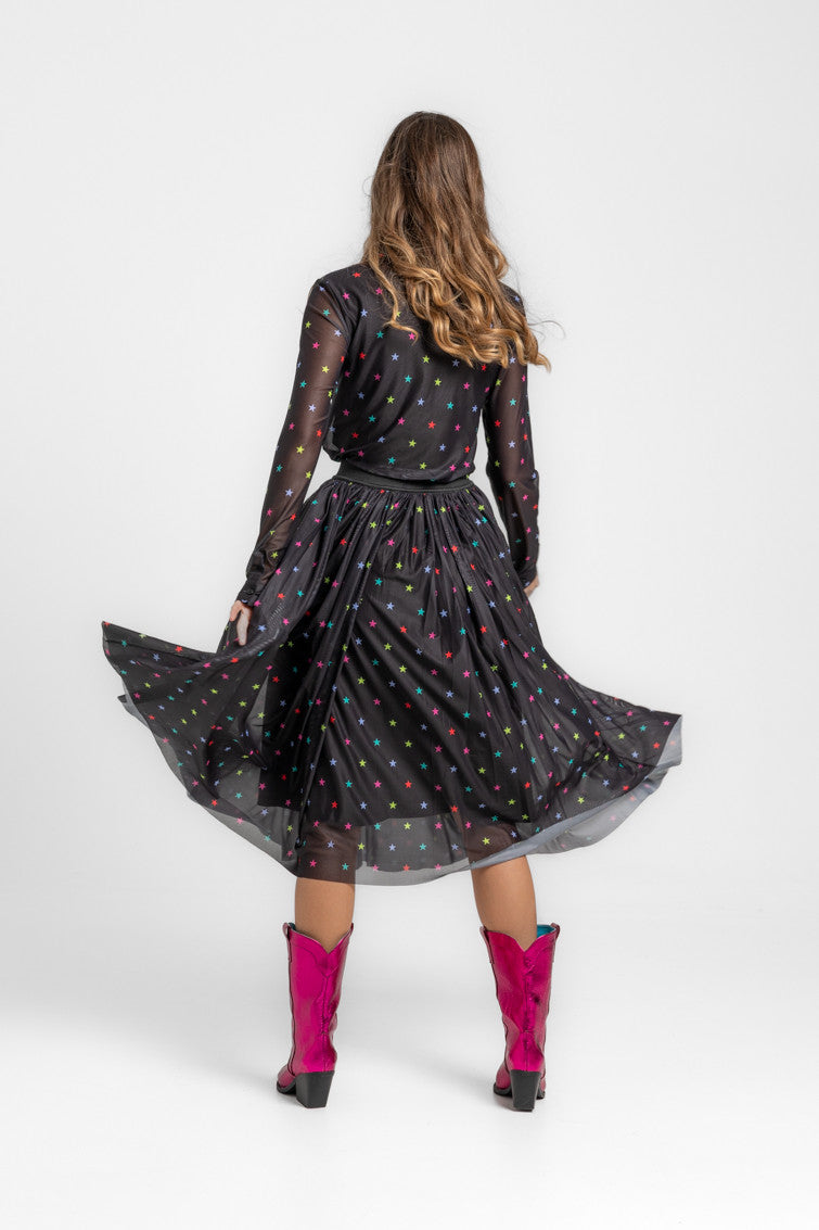 CAMISA DE TUL DRAPEADA STARS LOLINA