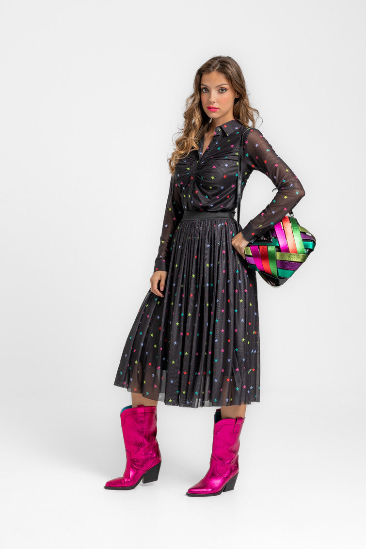 CAMISA DE TUL DRAPEADA STARS LOLINA